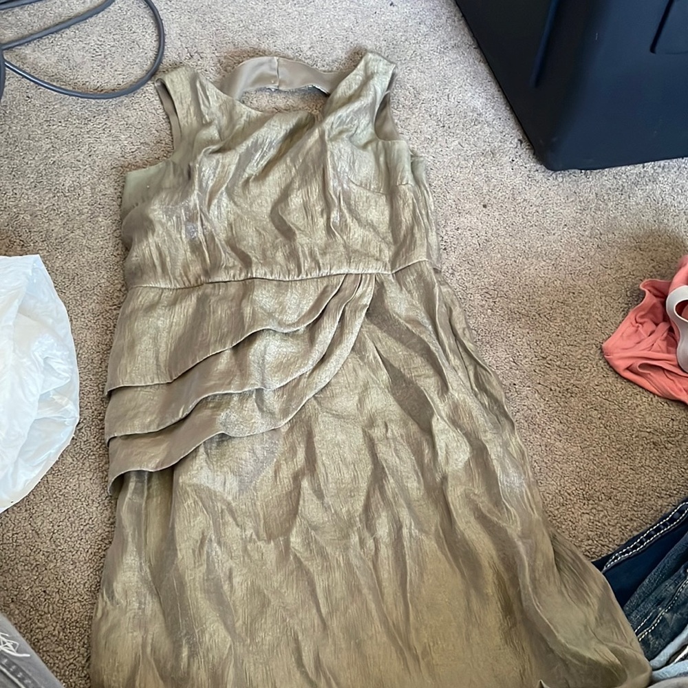 Dress. Button neck